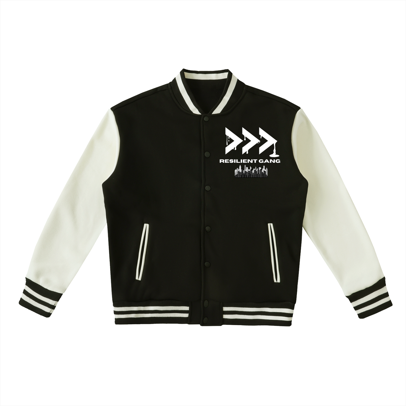 Resilient Gang City Two-Tone Fleeced Varsity Jacket