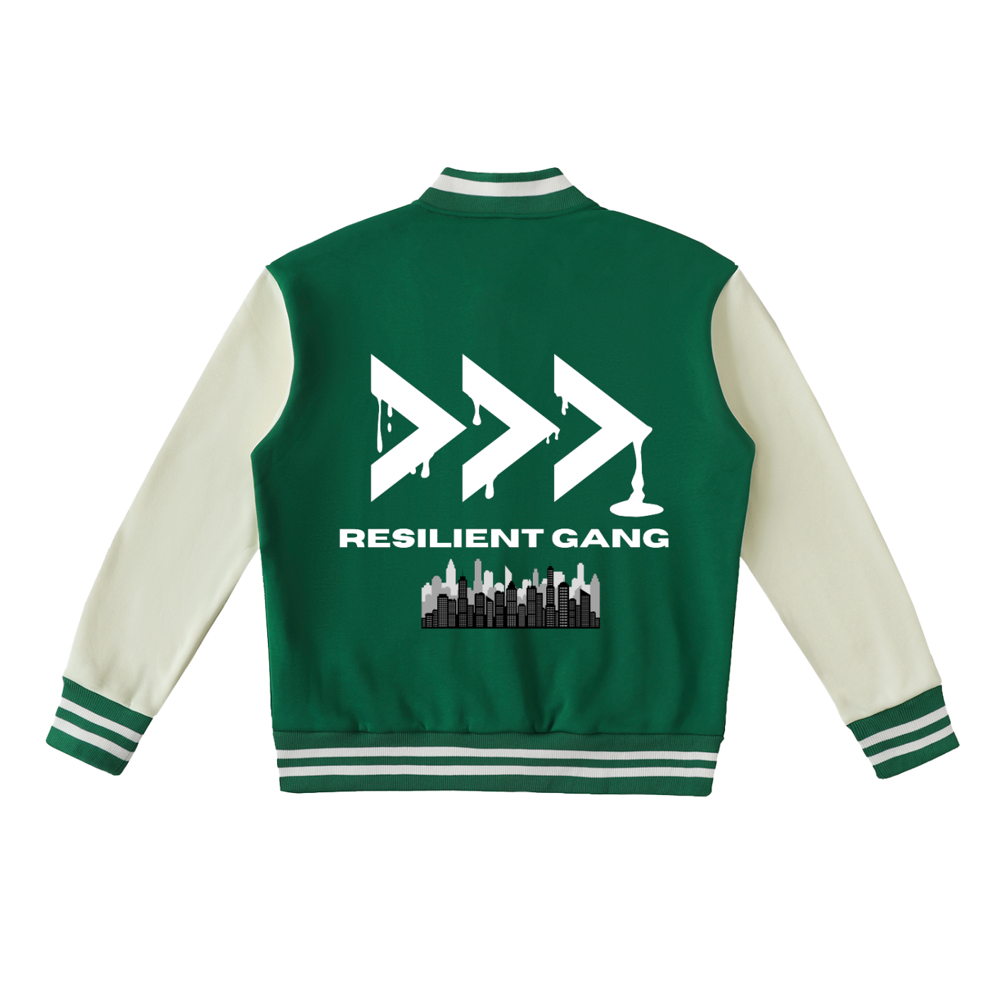 Resilient Gang City Two-Tone Fleeced Varsity Jacket